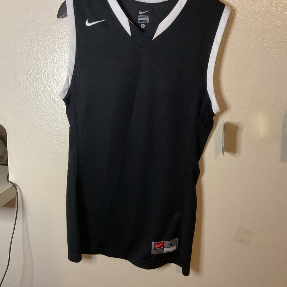 Nike Men's Black Tank Top with White Trim